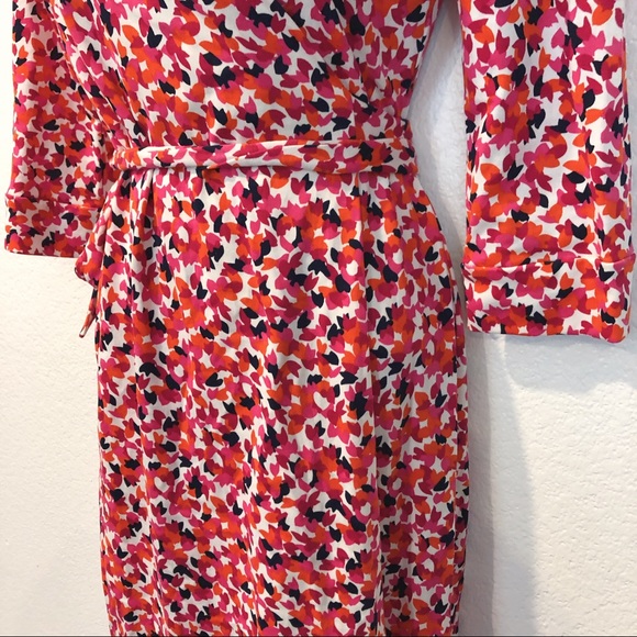 DVF Size 2 New Julian Two Leaf Dance Wrap Dress - Picture 6 of 16